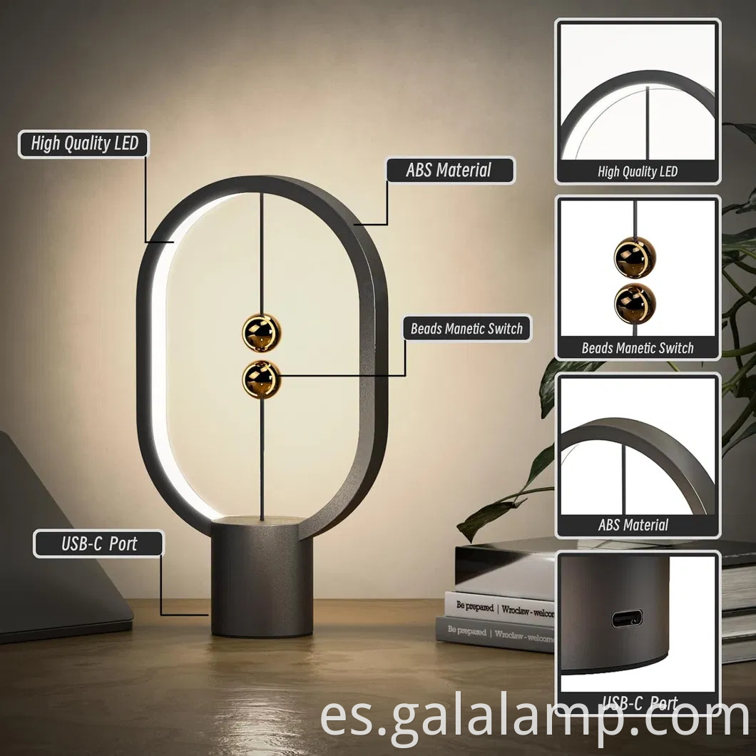 Lámpara de mesa LED de balance de Heng con un innovador diseño de interruptor en el aire